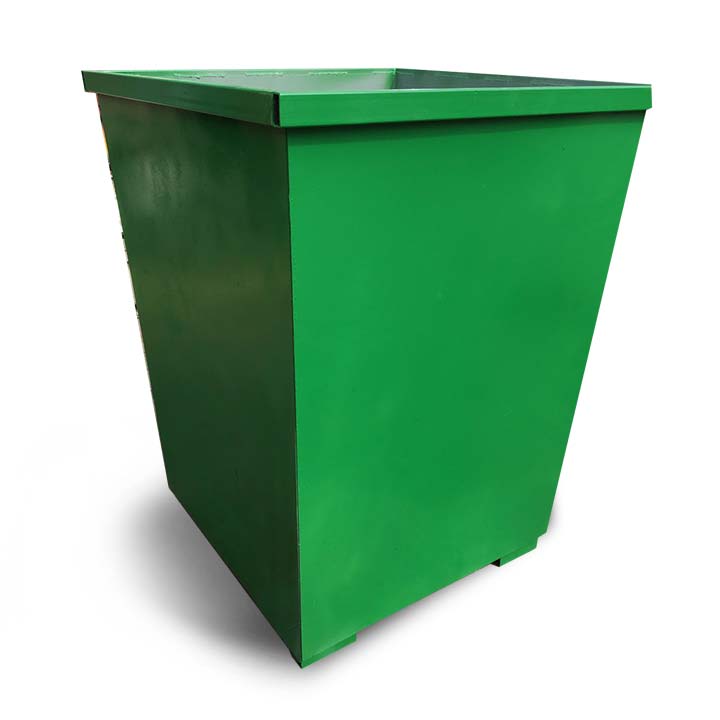 Контейнер КСТ металевий для ТПВ 750 л зелений